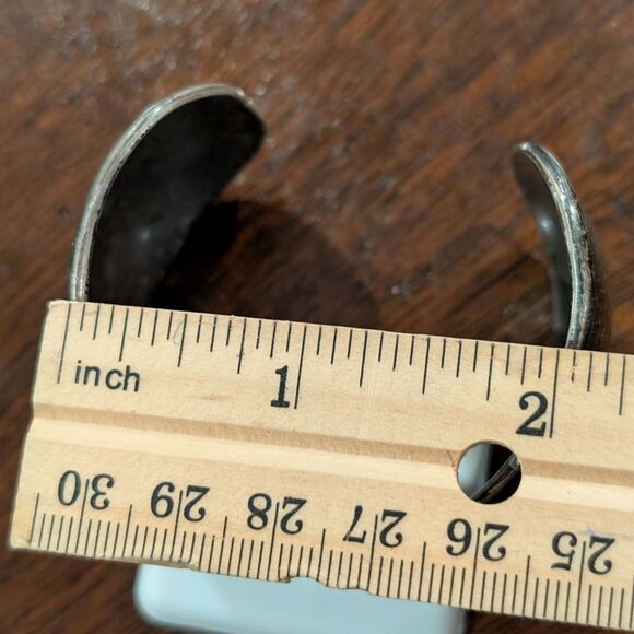 Heavy And Chunky Sterling Silver Cuff Bracelet | Stamped Mexico 925 - Picture 9 of 12